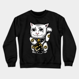 Sad Cat Manekineko Crewneck Sweatshirt